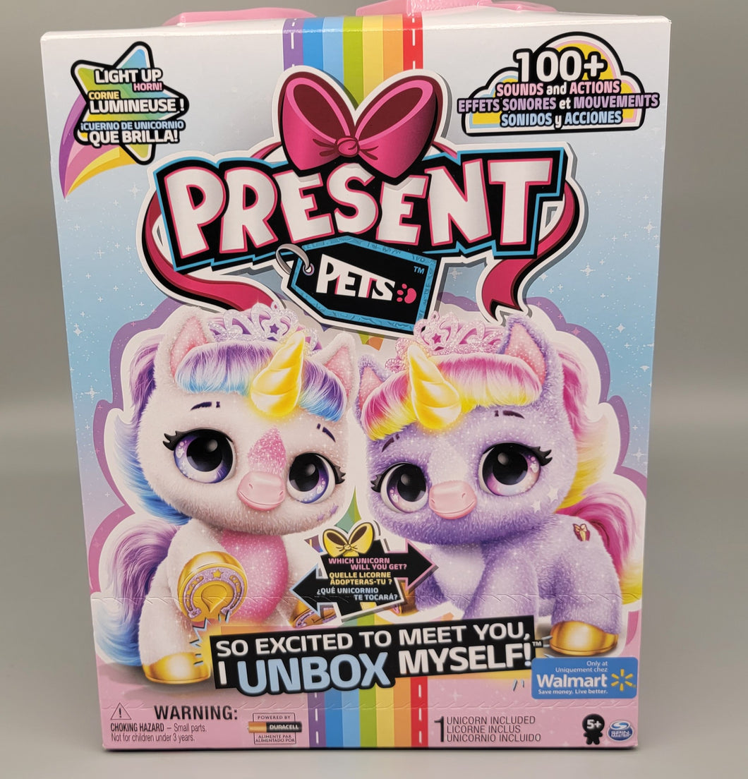 Present Pets Unicorn Moonbeam or Twinkle Plush