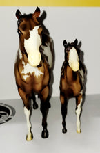 Load image into Gallery viewer, Breyer Lady Phase + Standing Stock horse Foal Overo Paint set #1446
