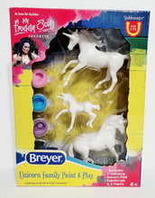 Load image into Gallery viewer, New for 2021!! Unicorn Family Paint and Play, Breyer Stablemates.
