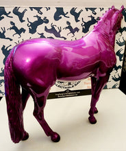 Load image into Gallery viewer, Breyer Gabriel Christmas Morning Surprise 2022 Gambler&#39;s Choice Purple Metallic
