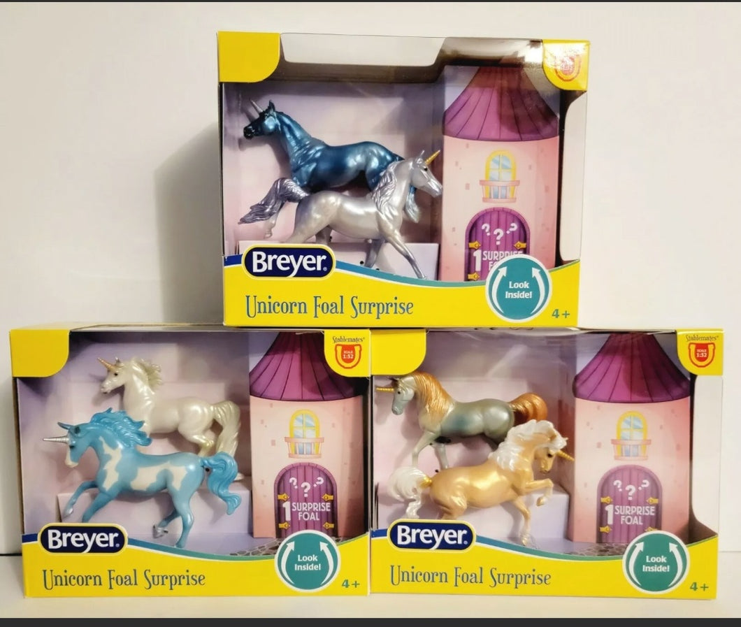 Breyer Unicorn Foal Surprise stablemate #6121 lot of all 3 2021 sets!