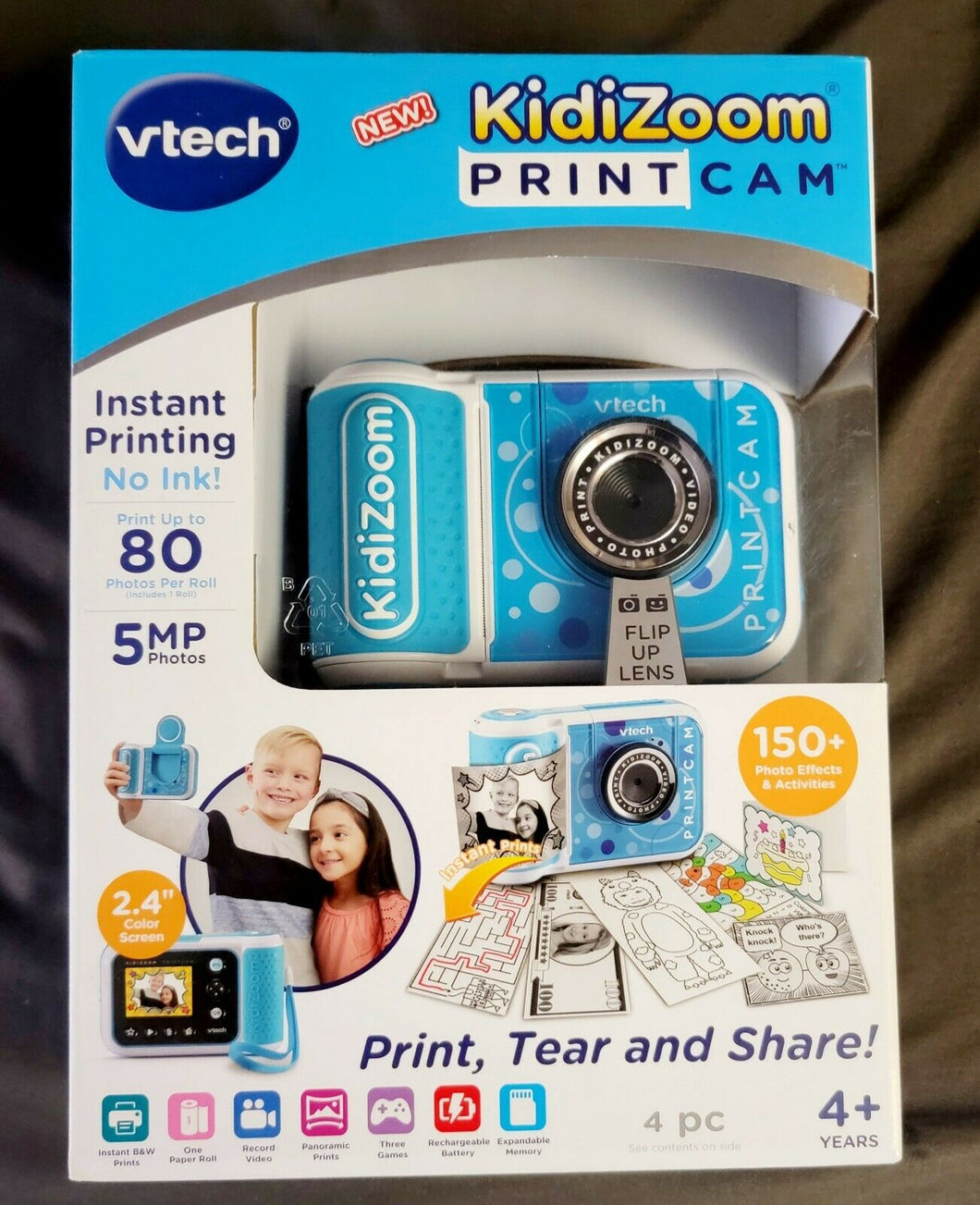 Vtech Kidizoom 5491 Print Cam: Print, Tear, Share 150+ Photo Effects